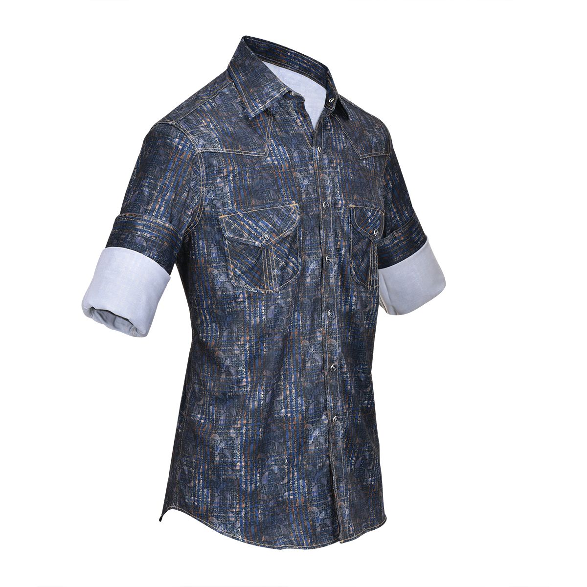 CMRJ609 - Cuadra denim cowboy fashion cotton shirt for men-Kuet.us
