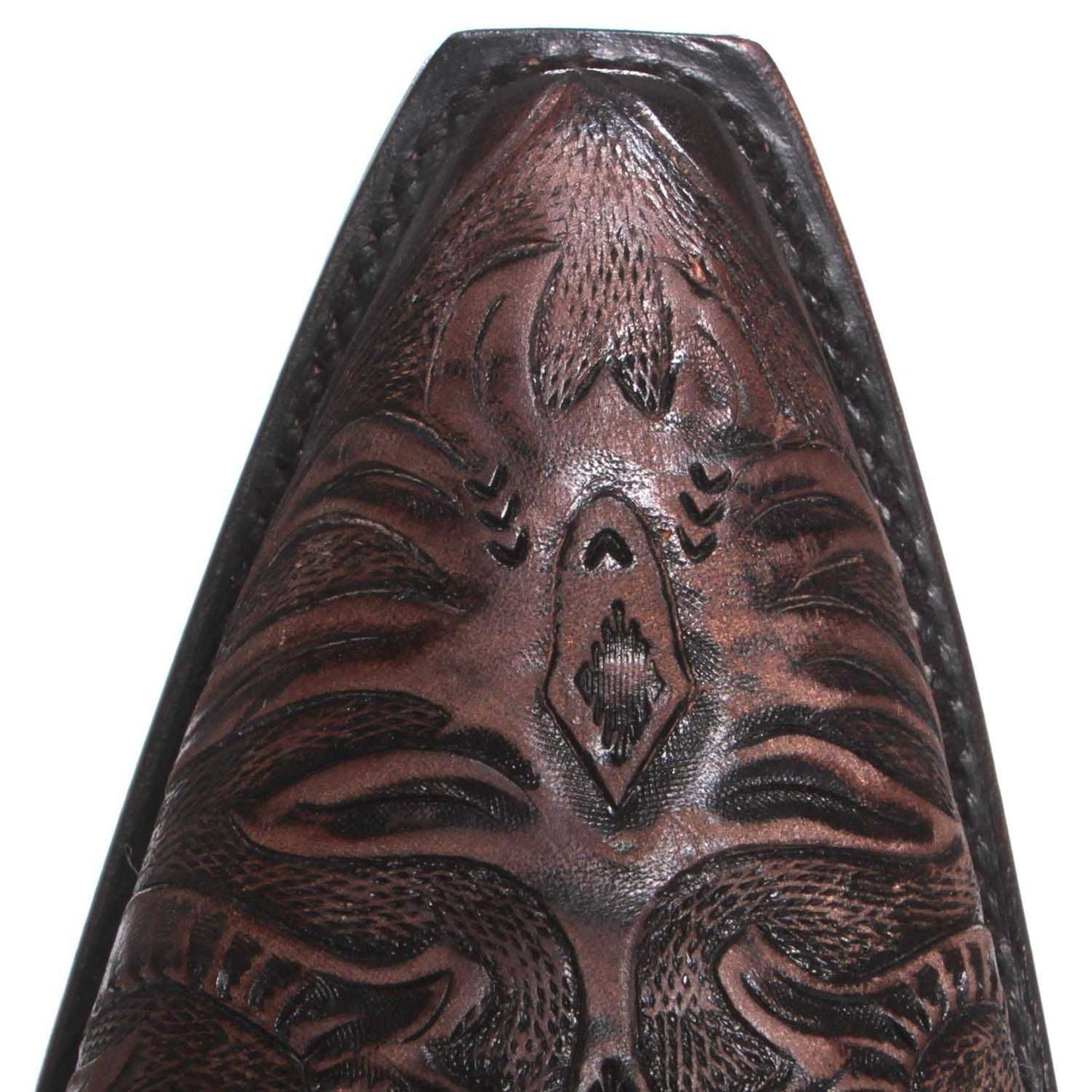 G1471-M Corral brown western cowgirl leather tall boots for women-Kuet.us