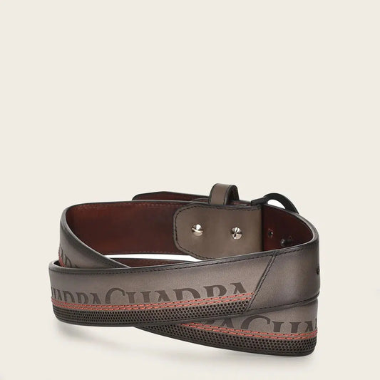 CS551RS - Cuadra gray casual western cowhide leather belt for men.-Kuet.us