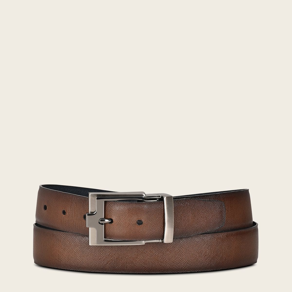 CS552RS - Cuadra blue casual western cowhide leather belt for men.-Kuet.us
