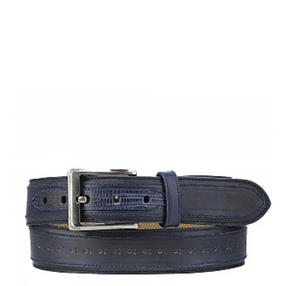CSD21LT - Cuadra navy casual fashion lizard belt for men-Kuet.us