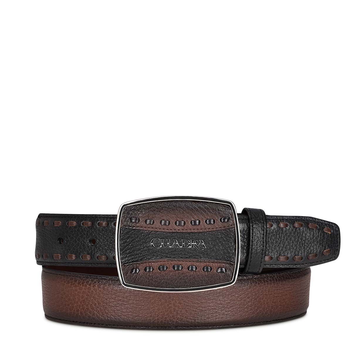 Aeta DEER LEATHER OVAL RING BELT S です♩ Oval Ring Belt, Black