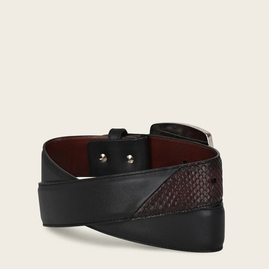 CV496PH - Cuadra wine western python skin belt for men
