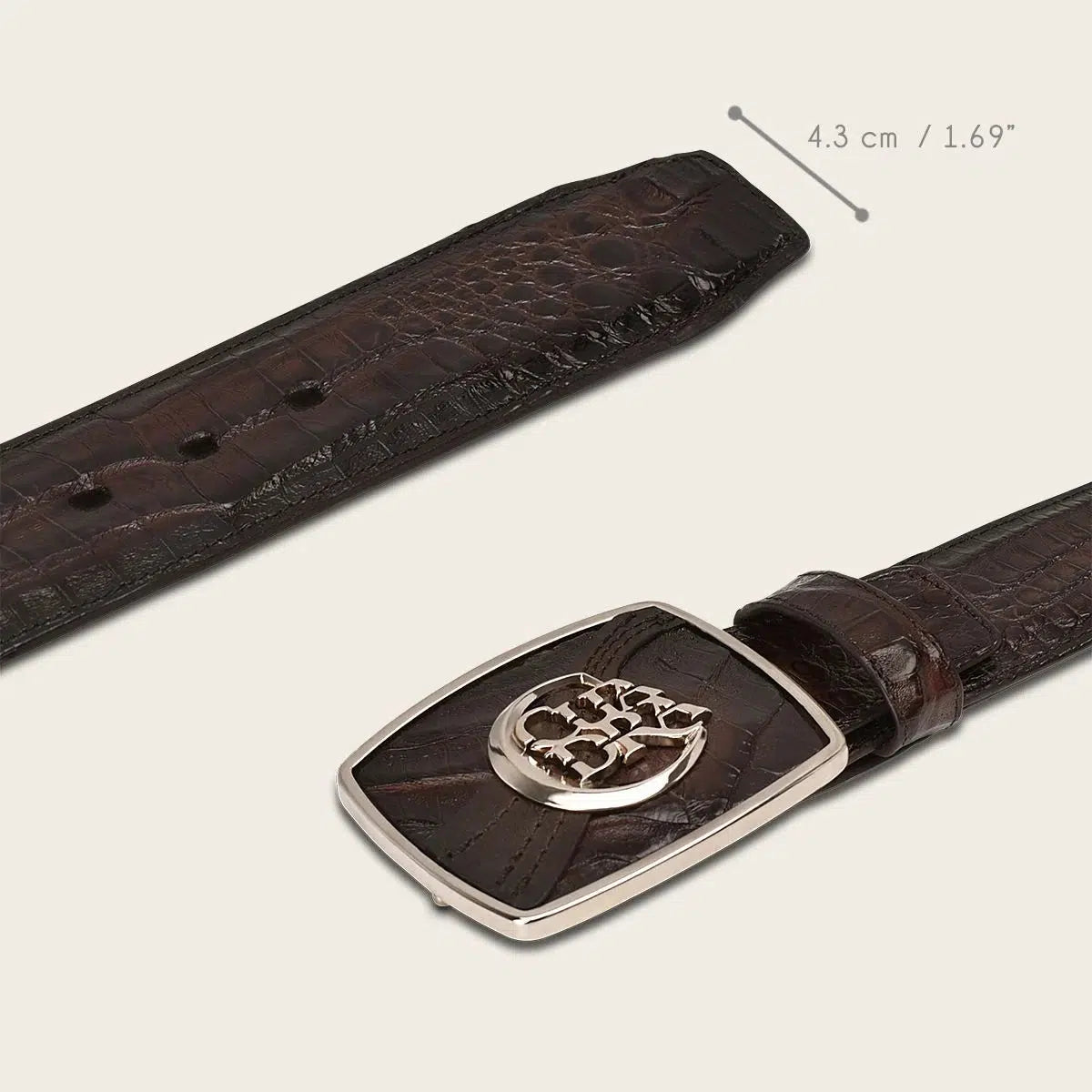 CV499FC - Cuadra chocolate western fashion fuscus belt for men-Kuet.us