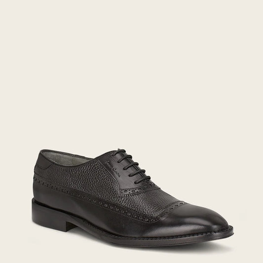 D23BUVN - Franco Cuadra black oxford dress cap toe shoes for men