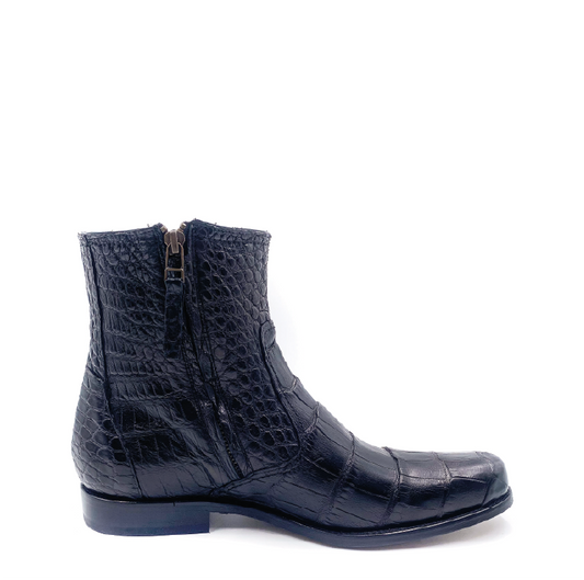 G09LPLP - Cuadra black dress casual alligator ankle boots for men-Kuet.us