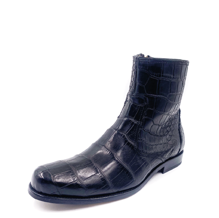 G09LPLP - Cuadra black dress casual alligator ankle boots for men-Kuet.us