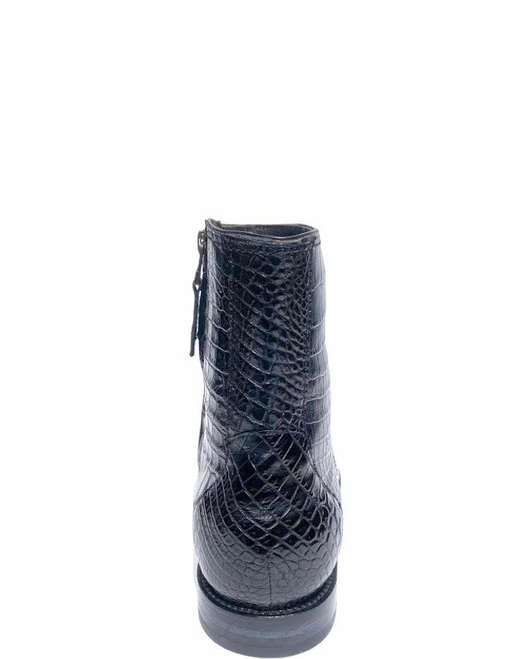G09NPNP - Cuadra black dress casual Nile crocodile ankle boots for men-Kuet.us