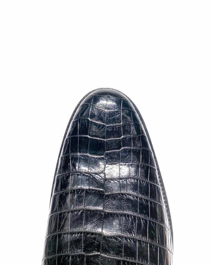 G09NPNP - Cuadra black dress casual Nile crocodile ankle boots for men-Kuet.us