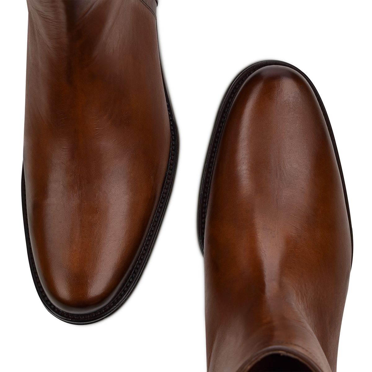 G23TVUE - Cuadra maple dress casual calfskin leather ankle boots for men-Kuet.us