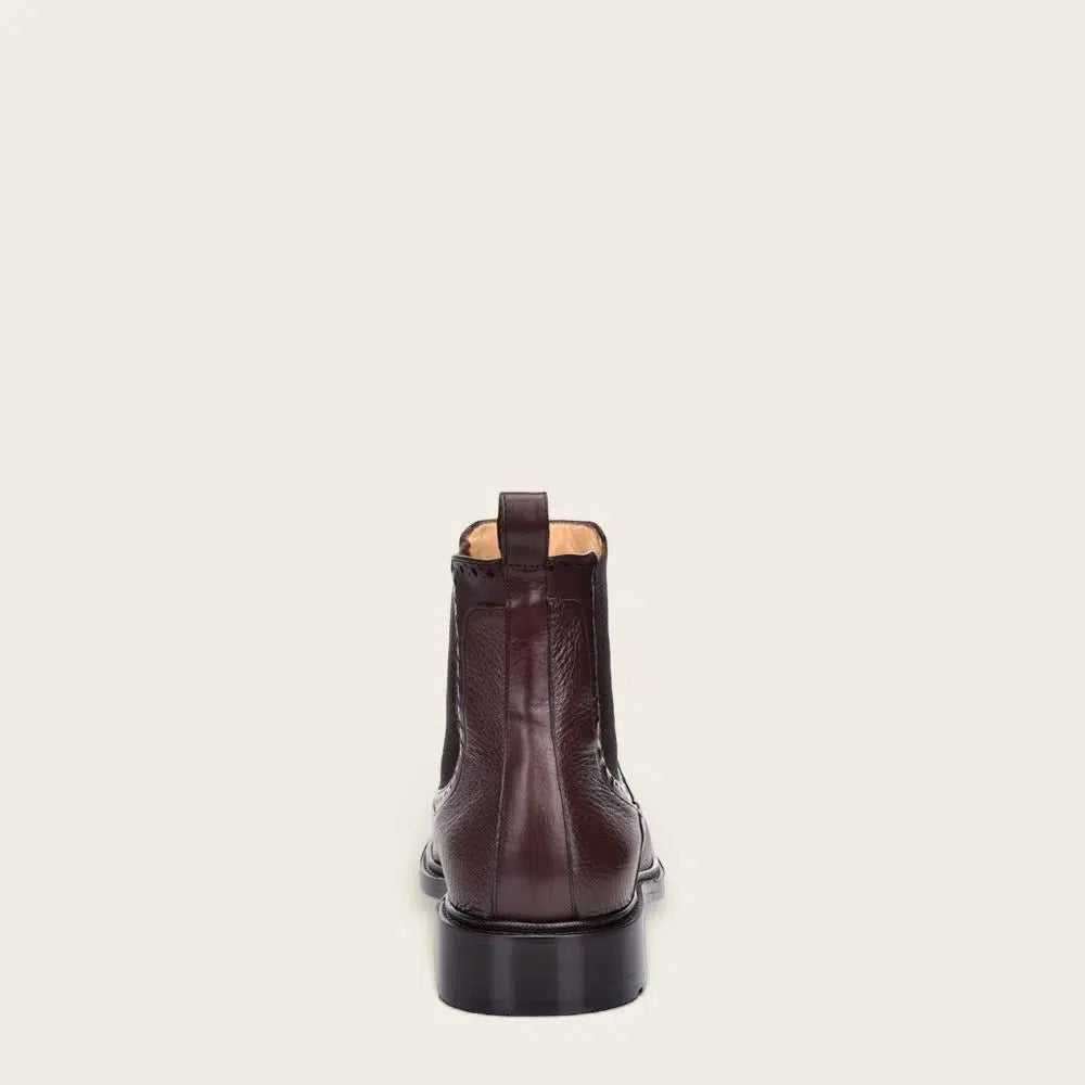 G52VNBI - Cuadra brown dress casual calfskin leather ankle boots for men-Kuet.us