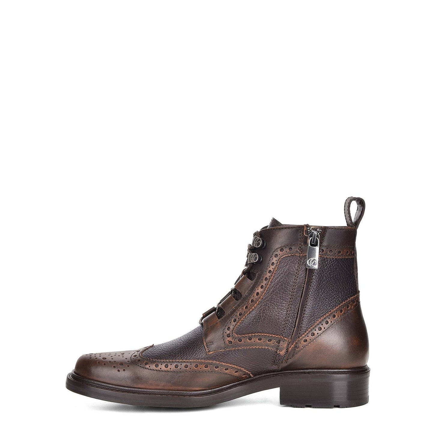 G82EVKB - Cuadra brown casual fashion leather ankle booties for men-Kuet.us