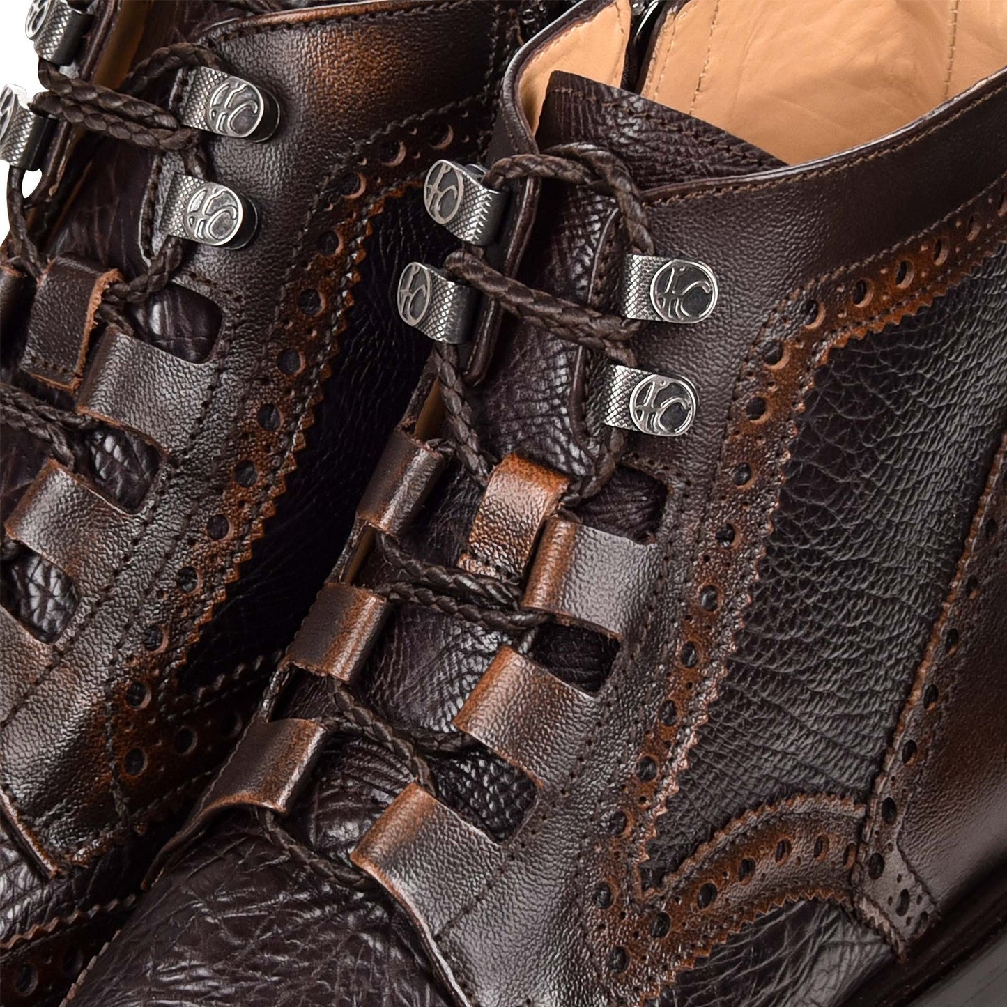 G82EVKB - Cuadra brown casual fashion leather ankle booties for men-Kuet.us
