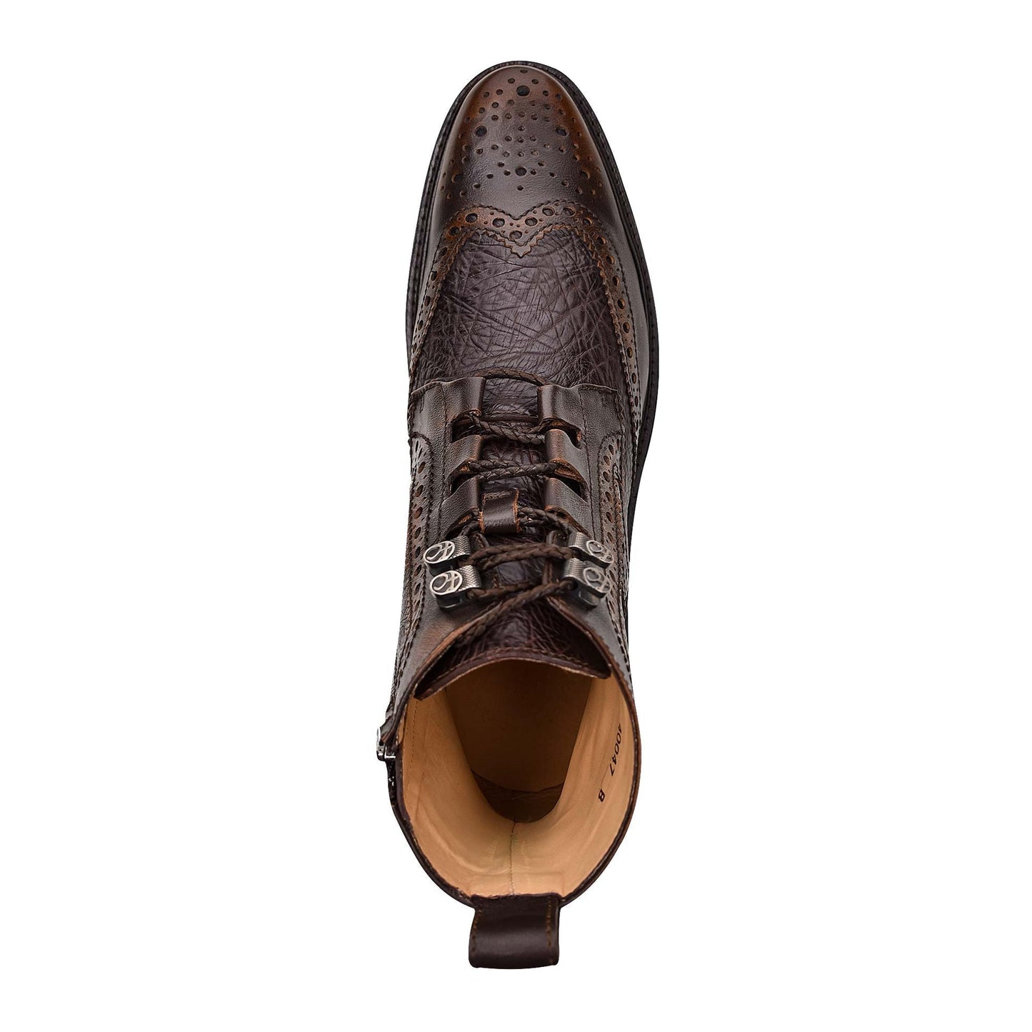 G82EVKB - Cuadra brown casual fashion leather ankle booties for men-Kuet.us