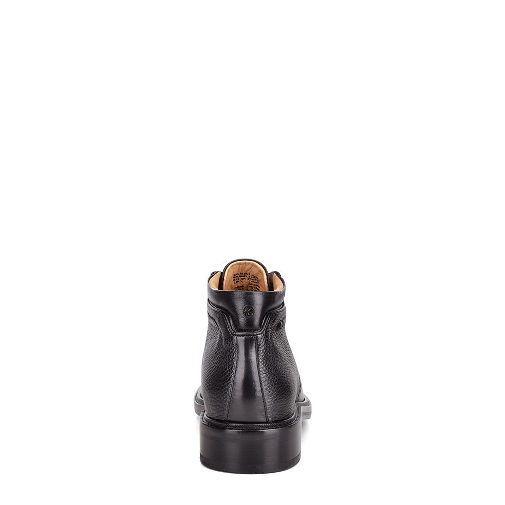 G84BIVN - Cuadra black casual fashion deer leather ankle booties for men-Kuet.us