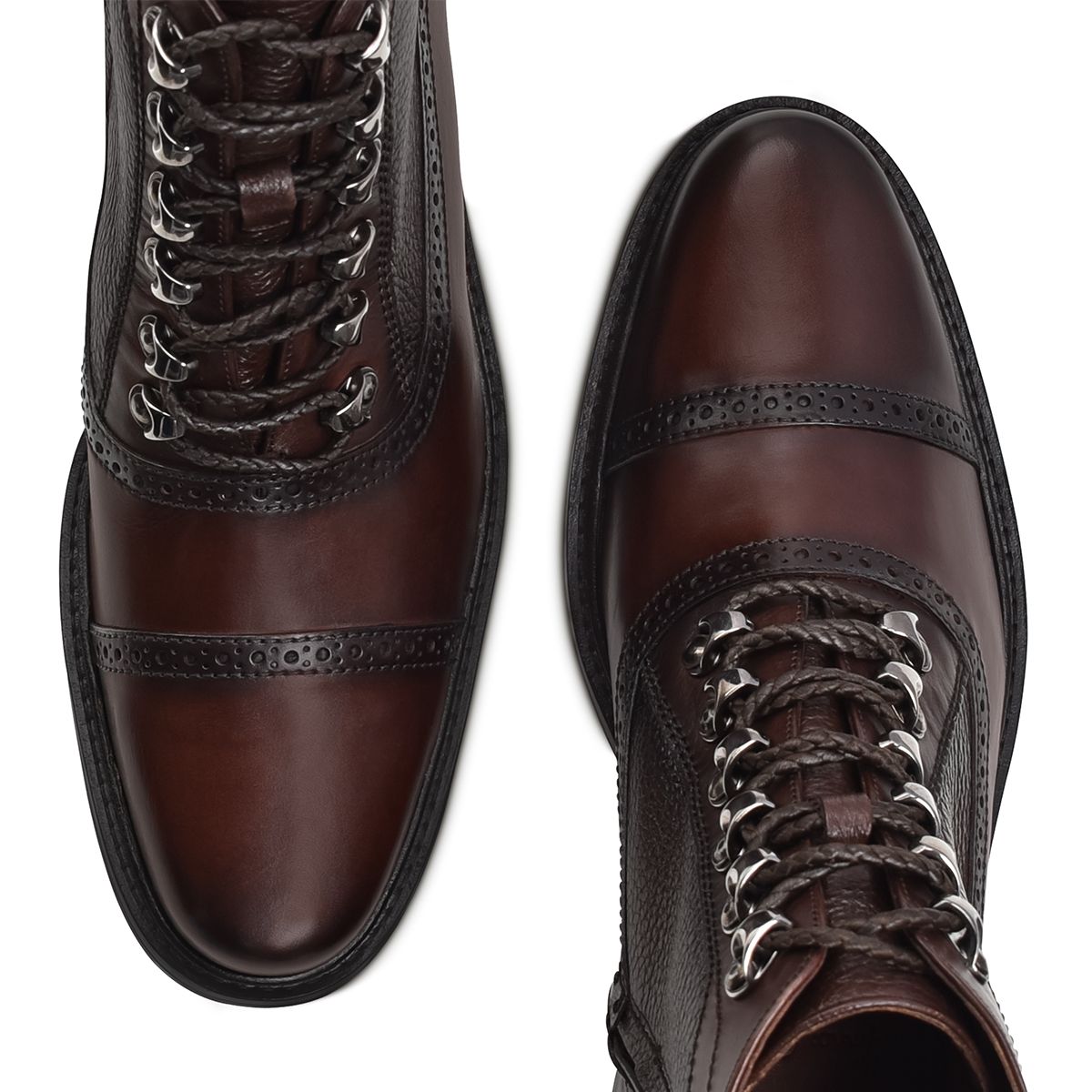 G88BSVN - Cuadra chocolate casual dress calfskin ankle oxford boots for men-Kuet.us