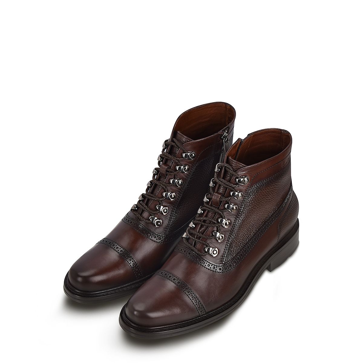 G88BSVN - Cuadra chocolate casual dress calfskin ankle oxford boots for men-Kuet.us