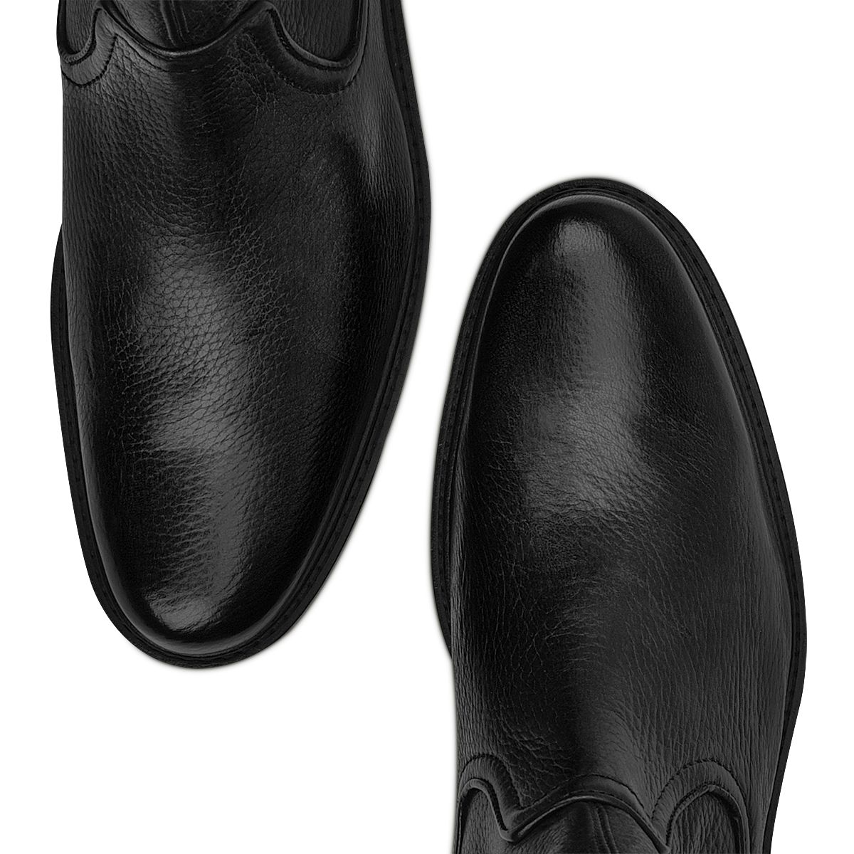 G93VNVN - Cuadra Black casual fashion deer leather ankle booties for men-Kuet.us