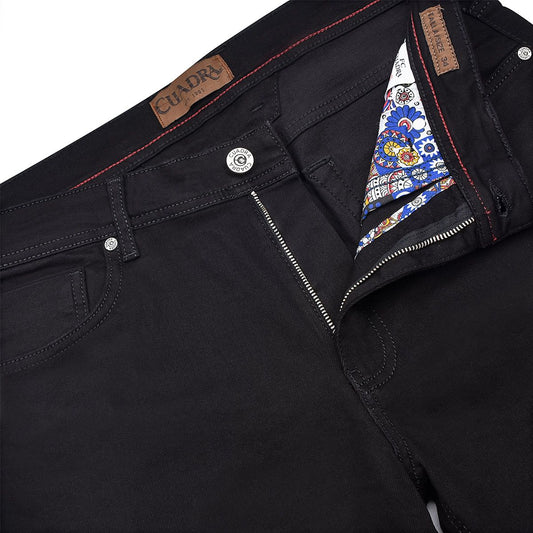 JN0LP20 - Cuadra denim black ultimate comfort stretch denim jeans for men-Kuet.us