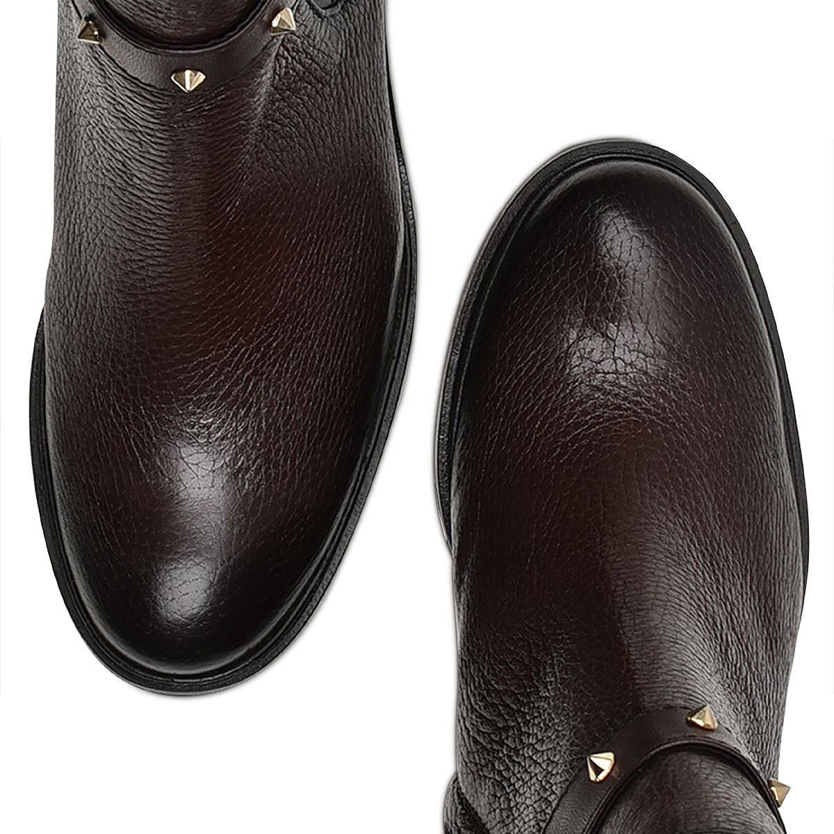 K35VNTS - Cuadra brown casual fashion deer leather ankle boots for women-Kuet.us