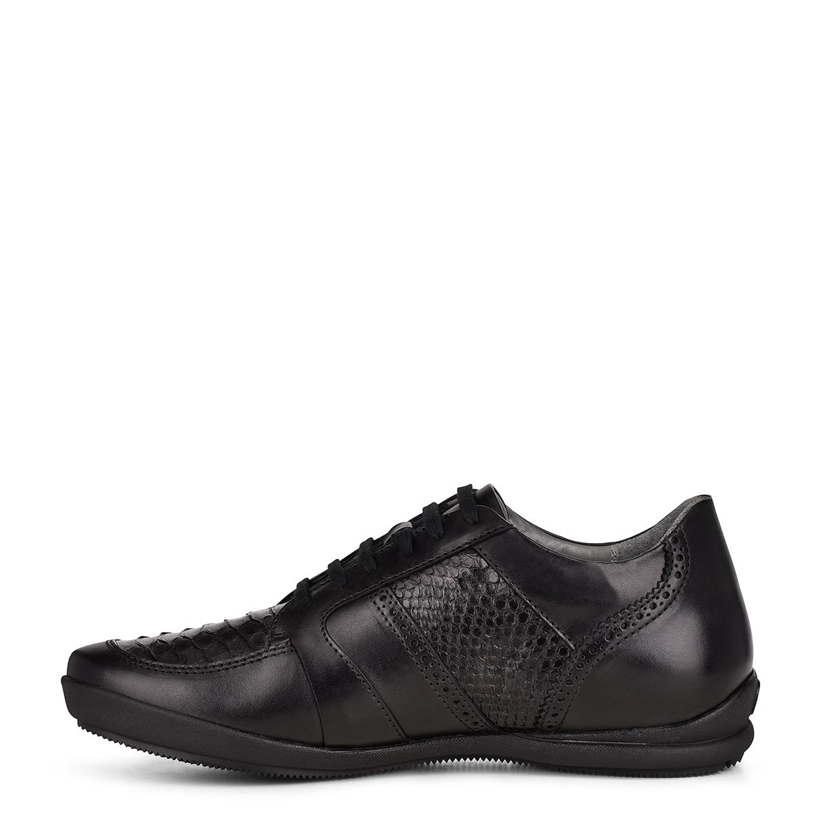 L26PBTS - Cuadra black casual fashion python sneakers for men-Kuet.us