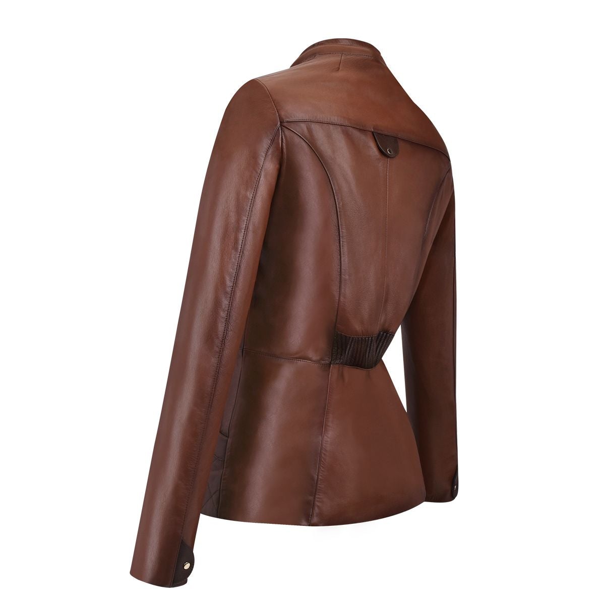 M259COC - Cuadra brown fashion sheepskin quilted parka jacket for women-Kuet.us