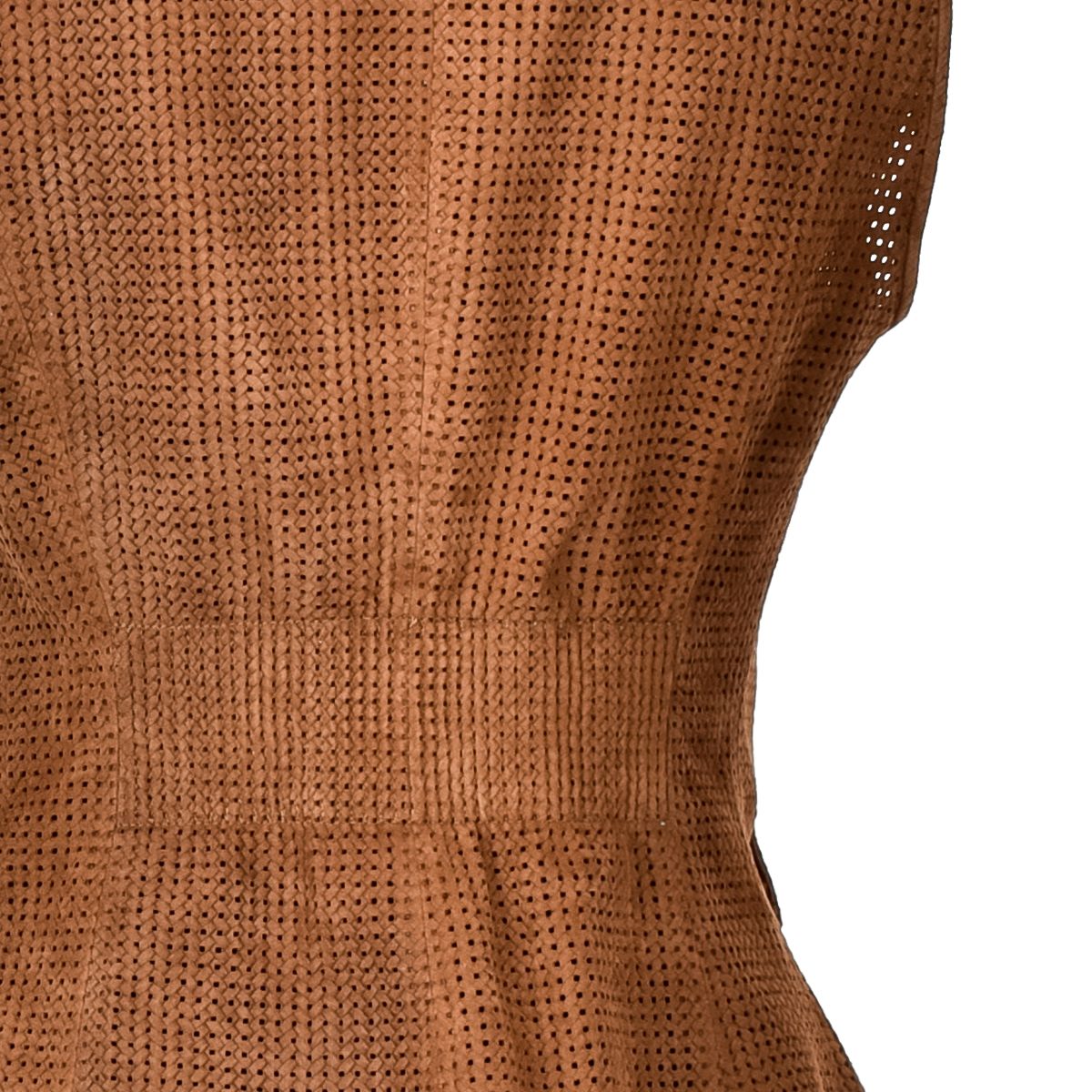 M264ATB - Cuadra cappuccino casual fashion suede leather vest for women-Kuet.us