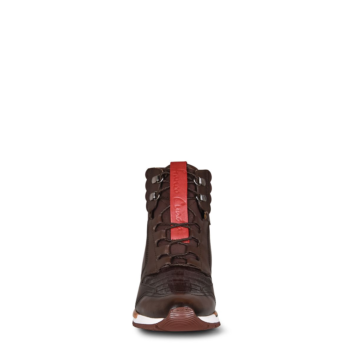 N48CWTS - Cuadra brown casual fashion caiman leather sneaker boots for men-Kuet.us