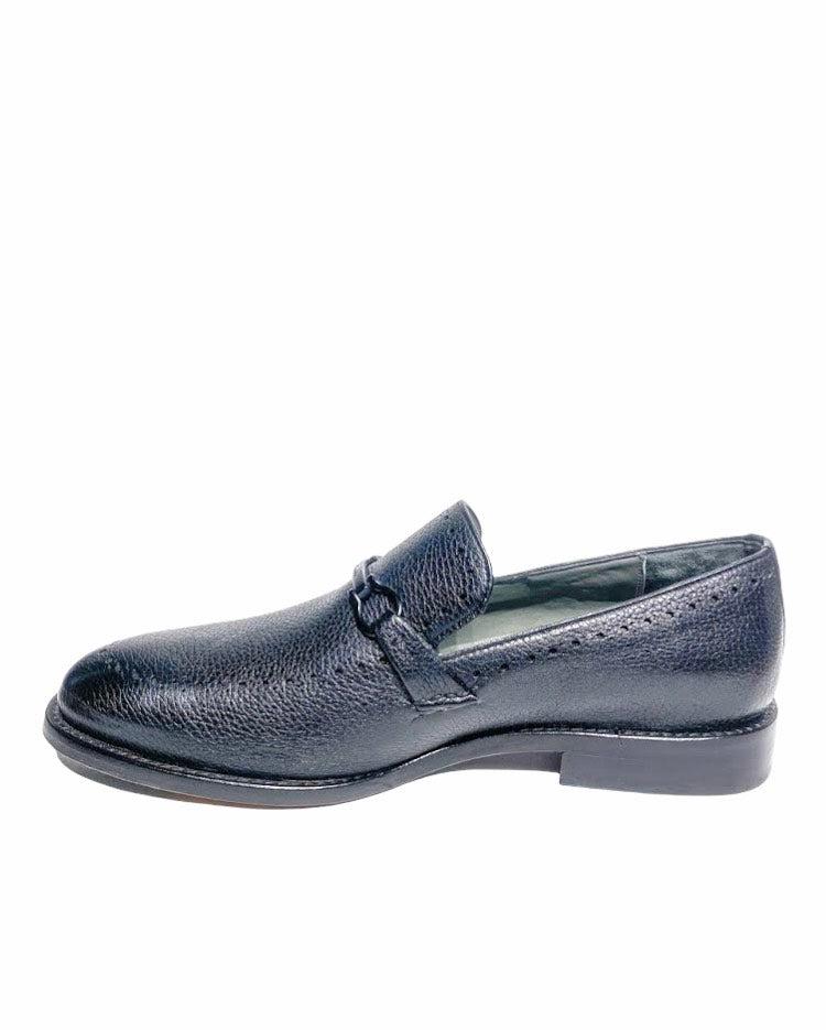 Q32VNVN - Cuadra black fashion deerskin bit loafer shoes for men-Kuet.us