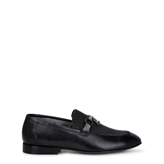 S46MTTS - Cuadra black dress casual stingray bit loafer for women-Kuet.us
