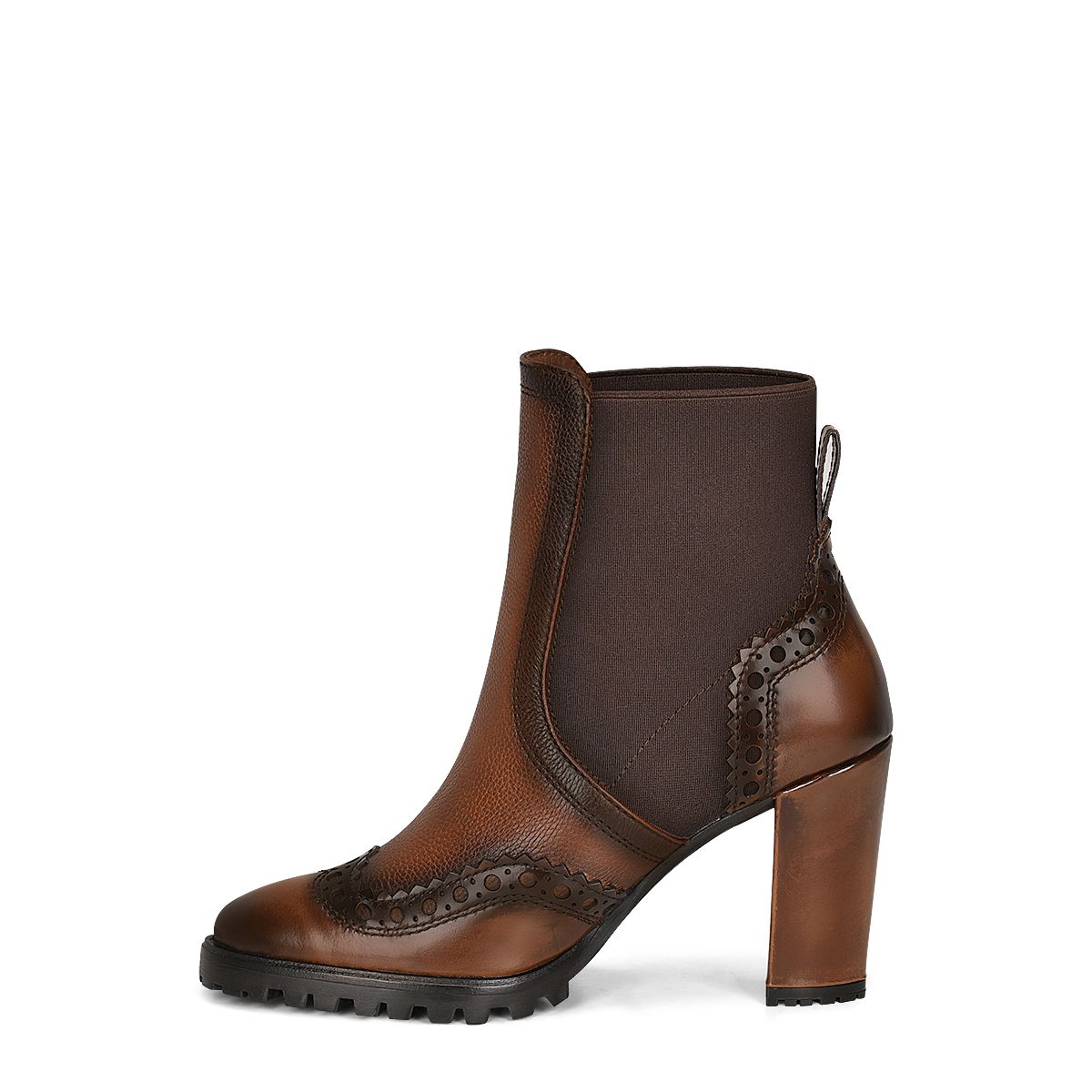 T33VURS -Franco Cuadra brown western cowgirl ankle boots for woman-Kuet.us