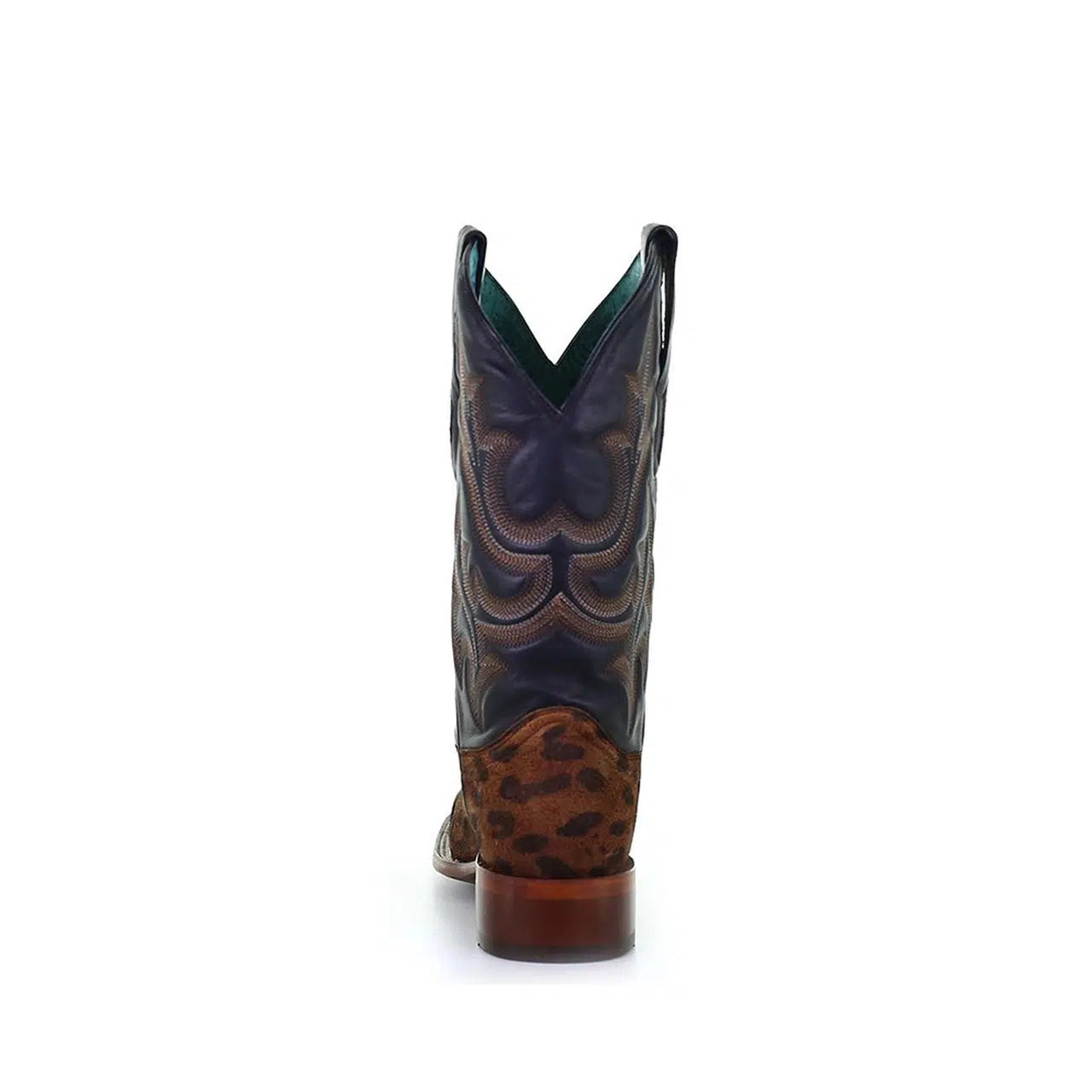 A4144 - Corral camel leopard western roper leather boots for women-Kuet.us