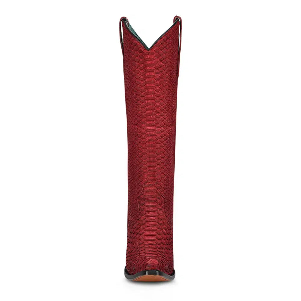 A4194 - Corral red western cowgirl python tall boots for women-Kuet.us