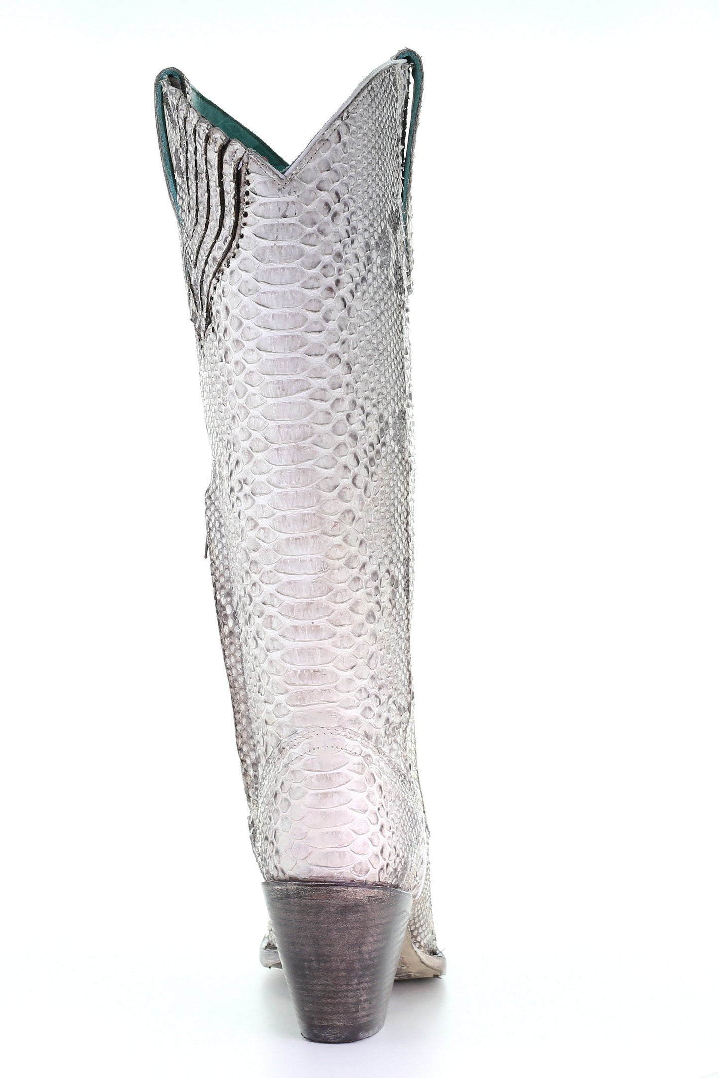 A3789 - Corral white western cowgirl python knee high boots for women-Kuet.us