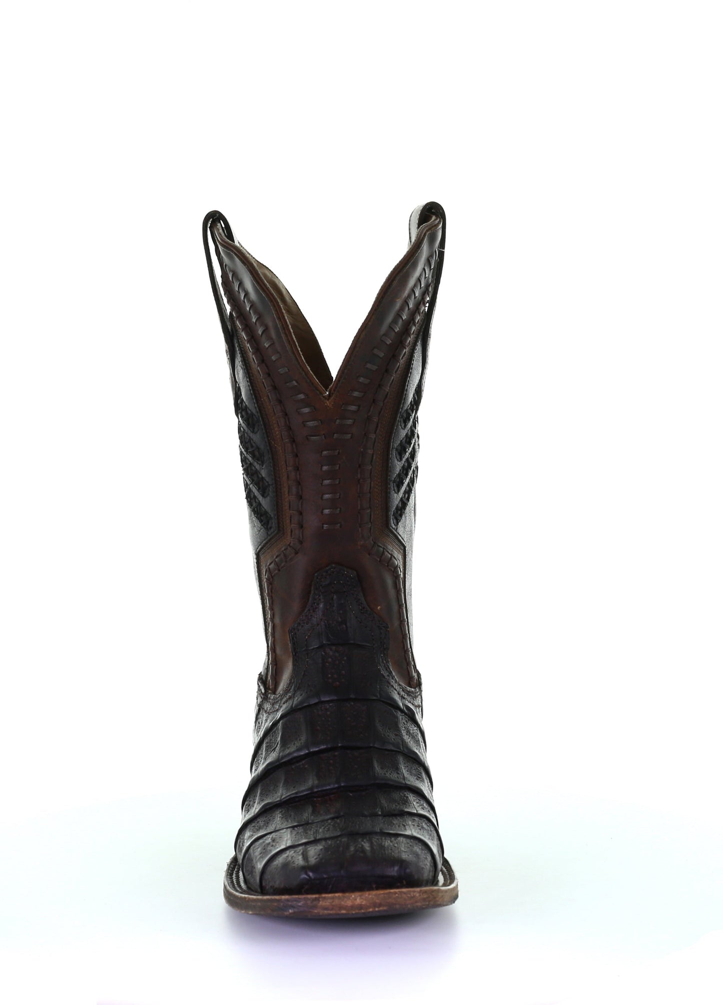 A3878 - Corral brown western cowboy caiman boots for men-Kuet.us