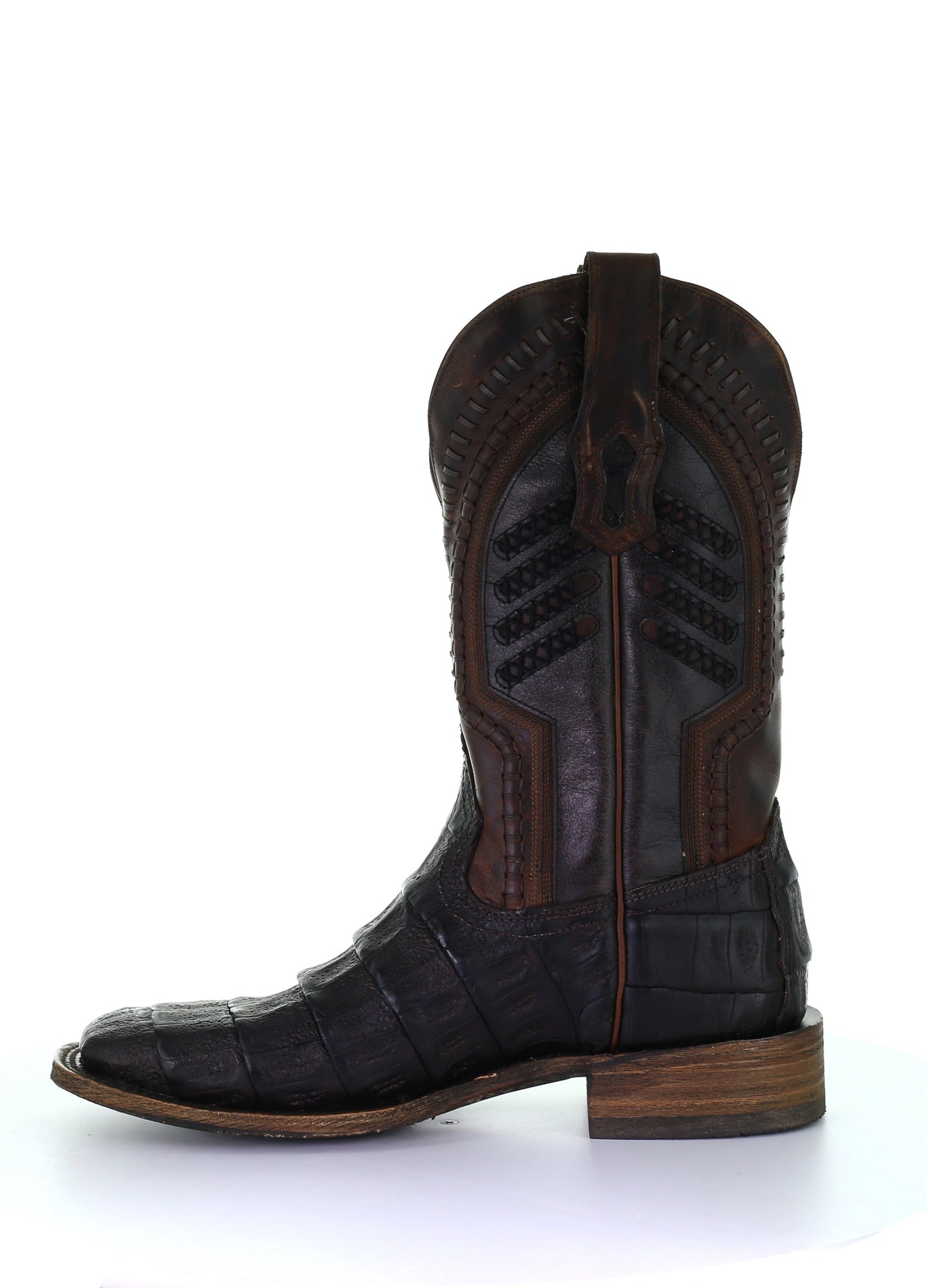 A3878 - Corral brown western cowboy caiman boots for men-Kuet.us