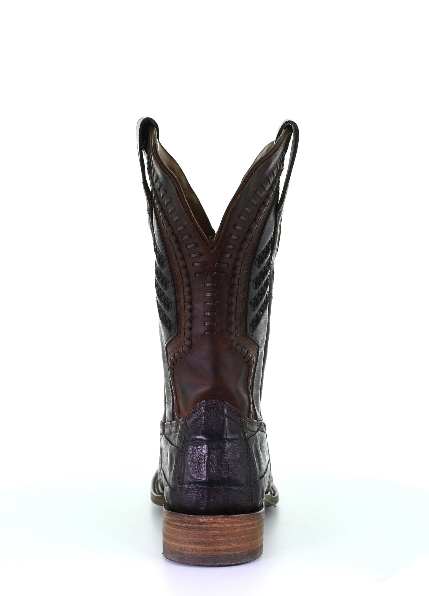 A3878 - Corral brown western cowboy caiman boots for men-Kuet.us