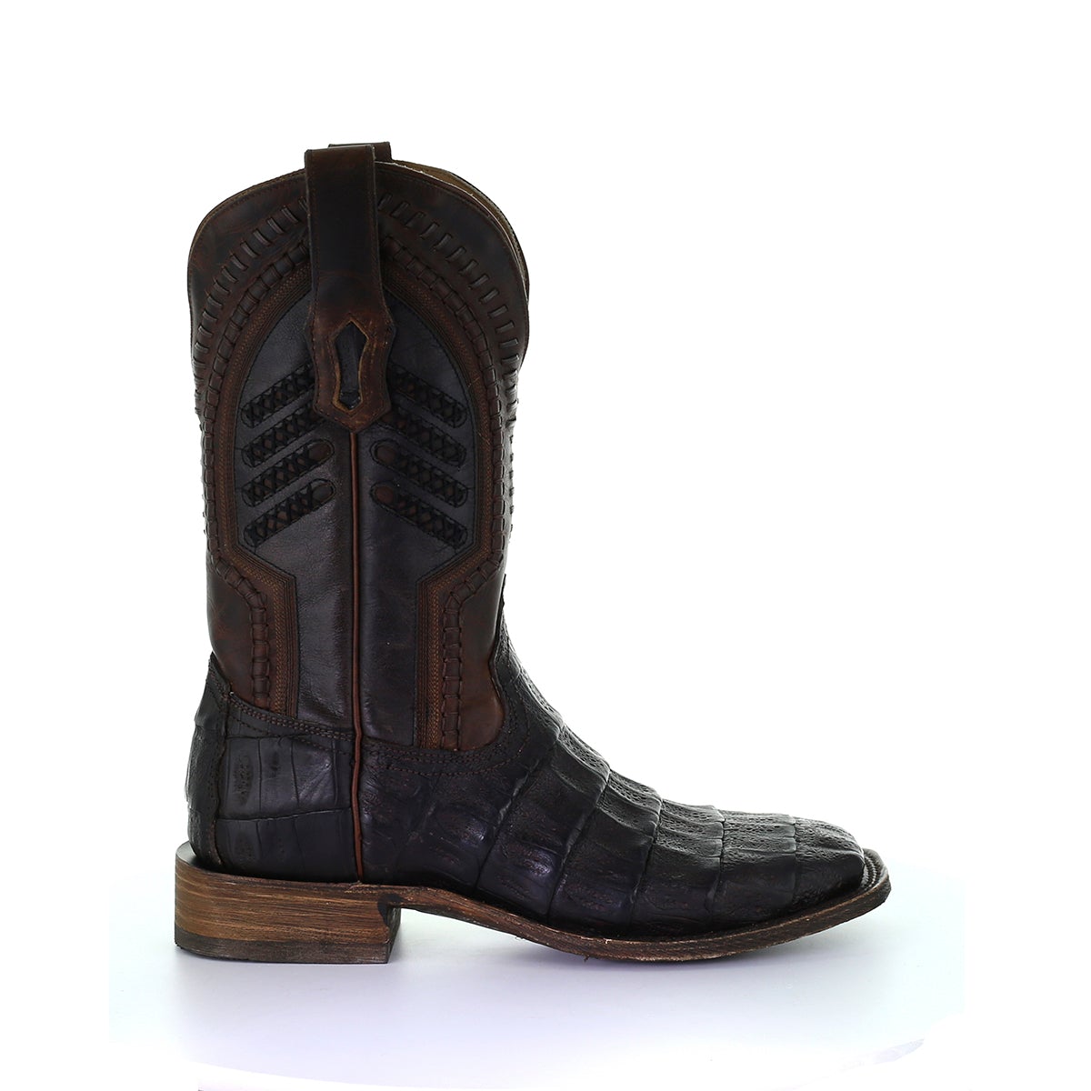 A3878 - Corral brown western cowboy caiman boots for men-Kuet.us