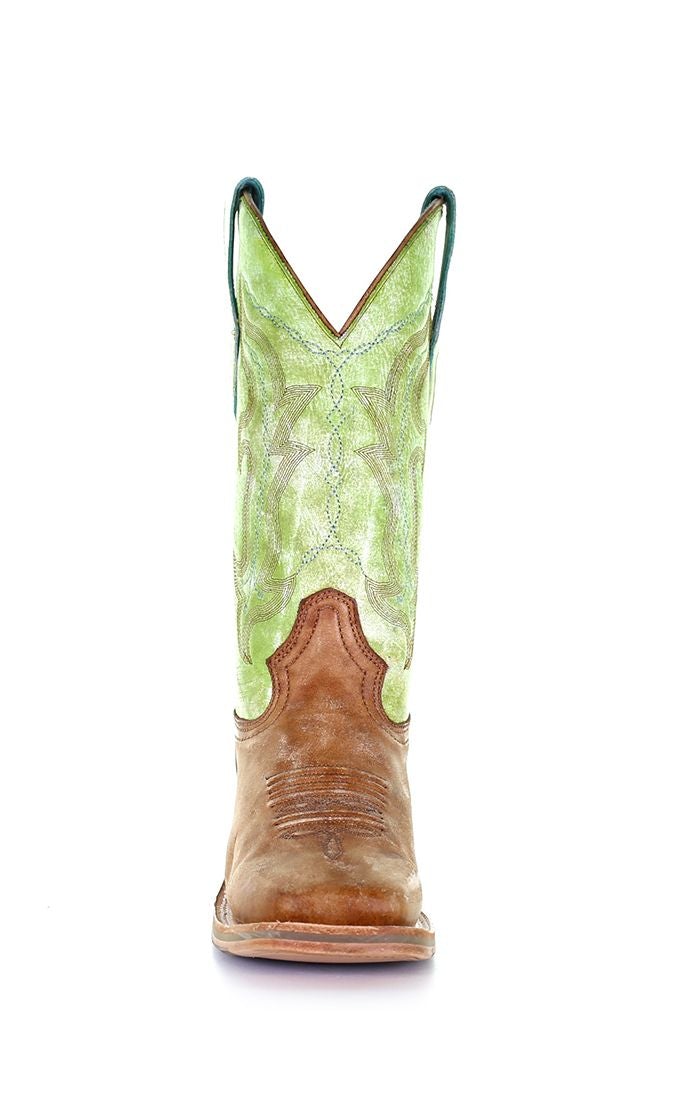 A4102- Corral sand western cowboy leather boots for women-Kuet.us