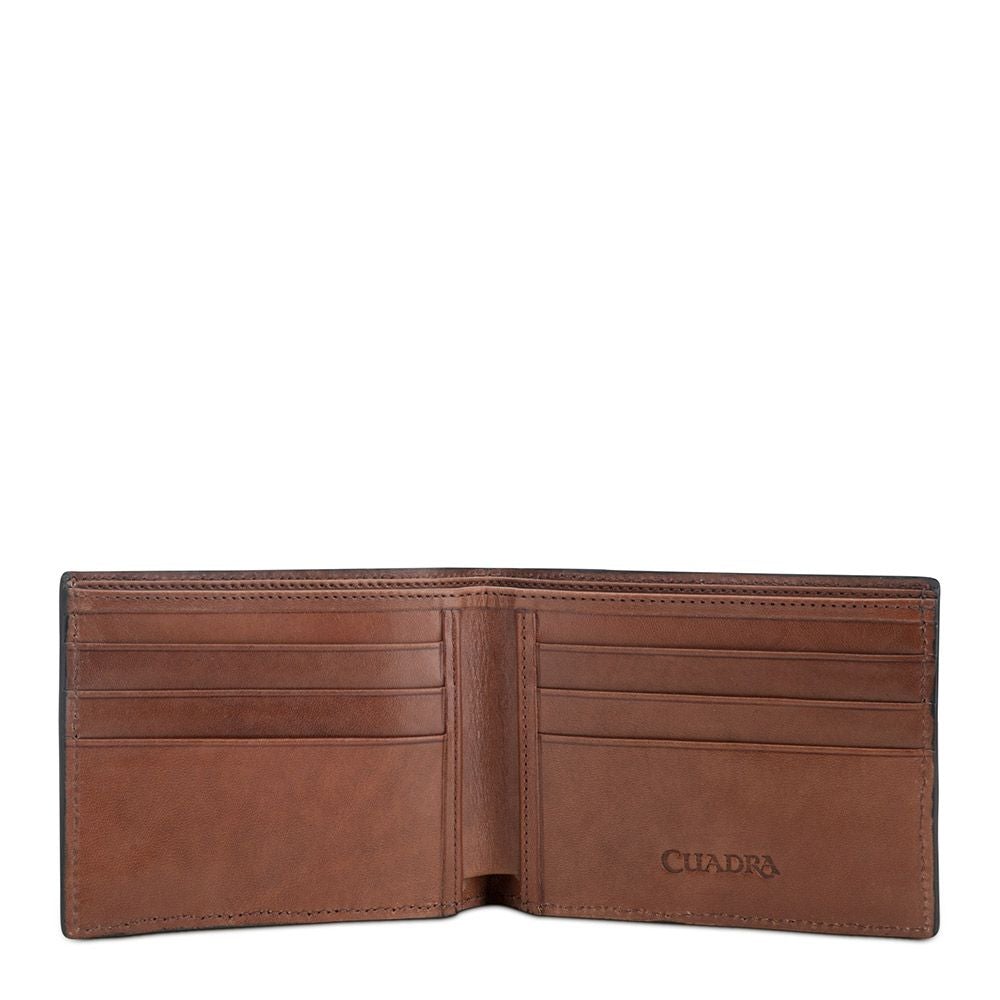 B2910MA - CUADRA BLACK FASHION STINGRAY LEATHER BI FOLD WALLET FOR MEN.-Kuet