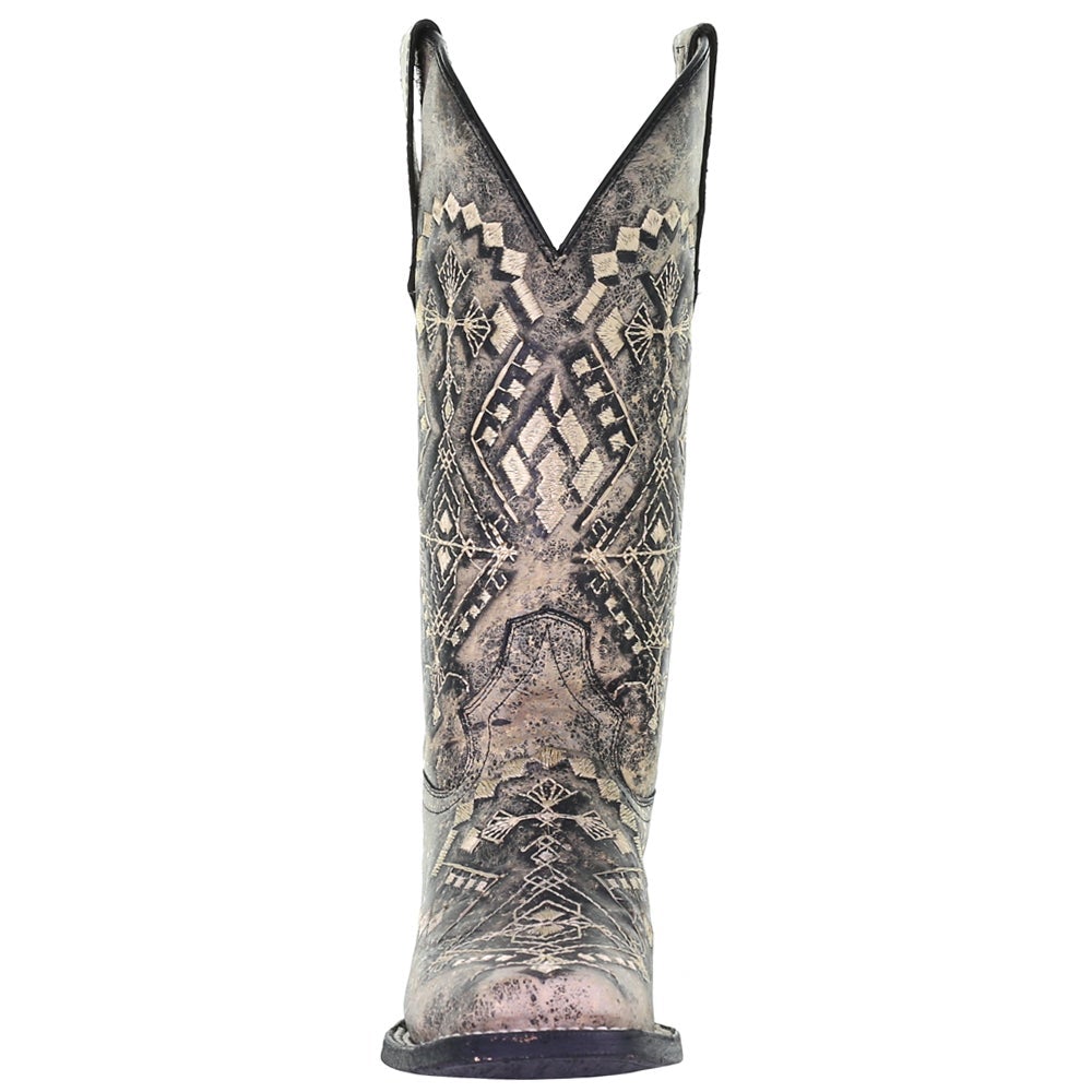 L5525 - Circle G sand western cowgirl leather boots for women-Kuet.us