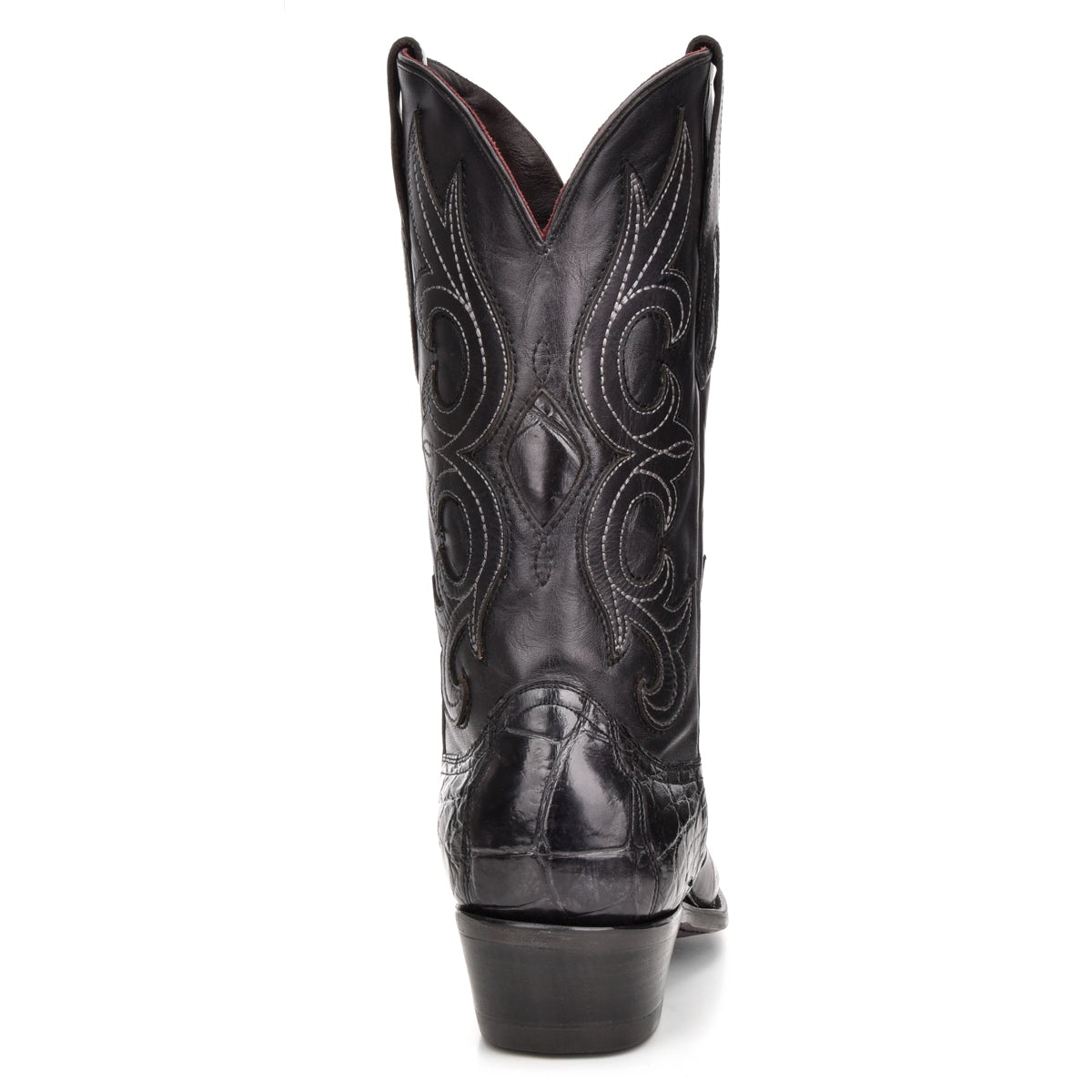 M2135 - Montana black dress cowboy alligator boots for men-Kuet.us
