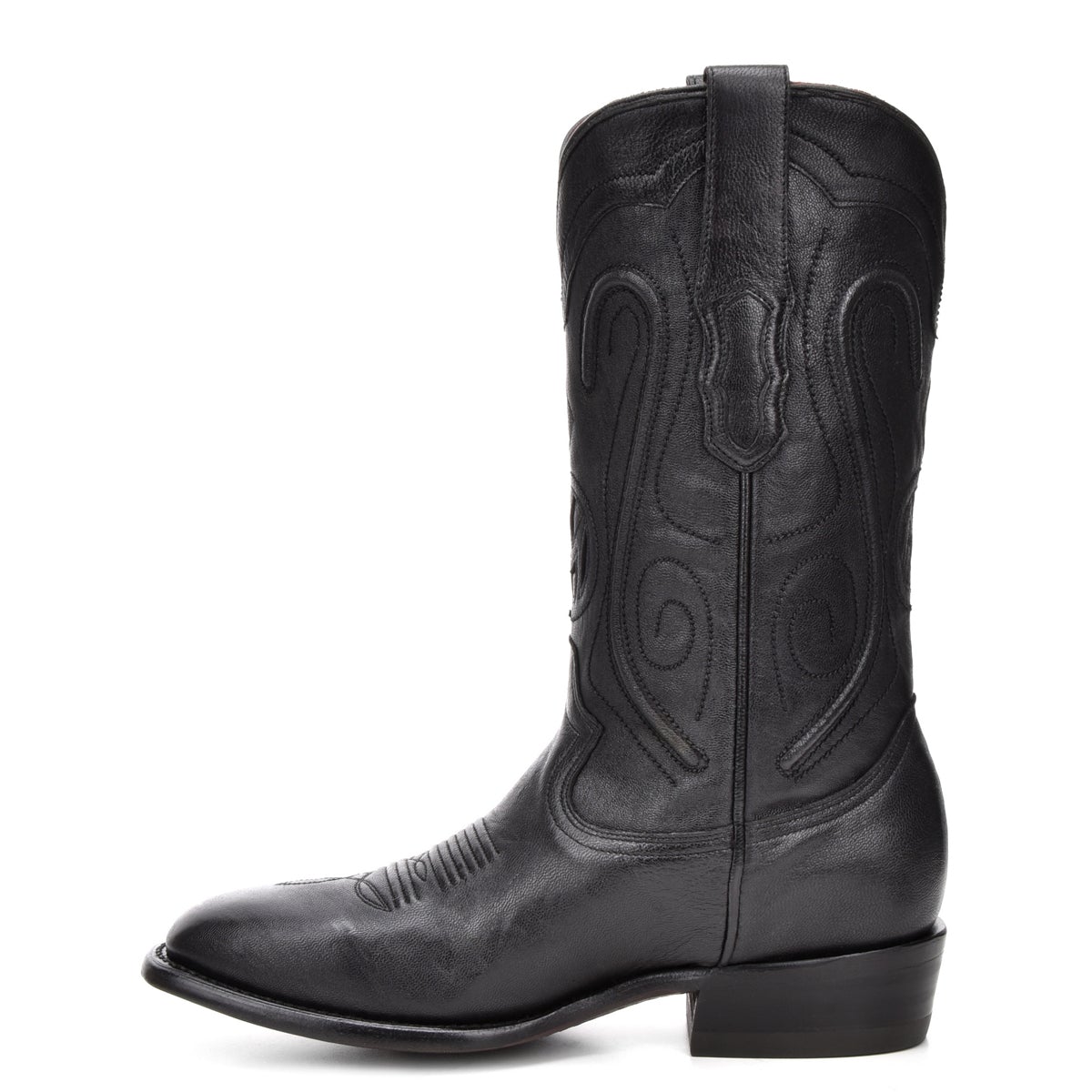 M2136 - Montana black dress cowboy cowhide boots for men-Kuet.us