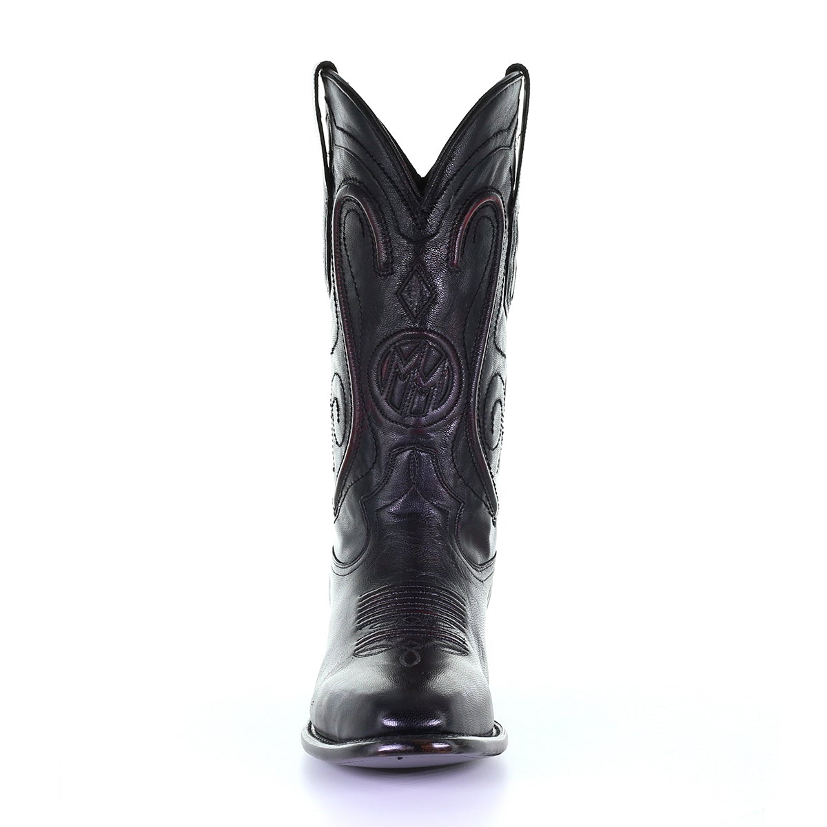 M2137 - Montana black cherry traditional cowboy cowhide leather boots for men-Kuet.us