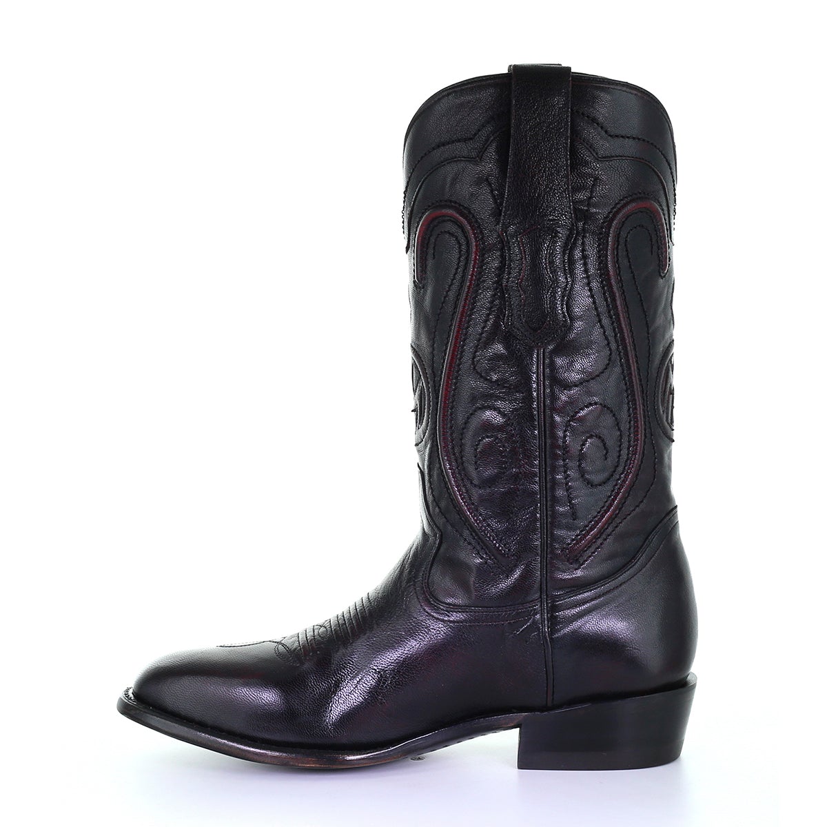 M2137 - Montana black cherry traditional cowboy cowhide leather boots for men-Kuet.us