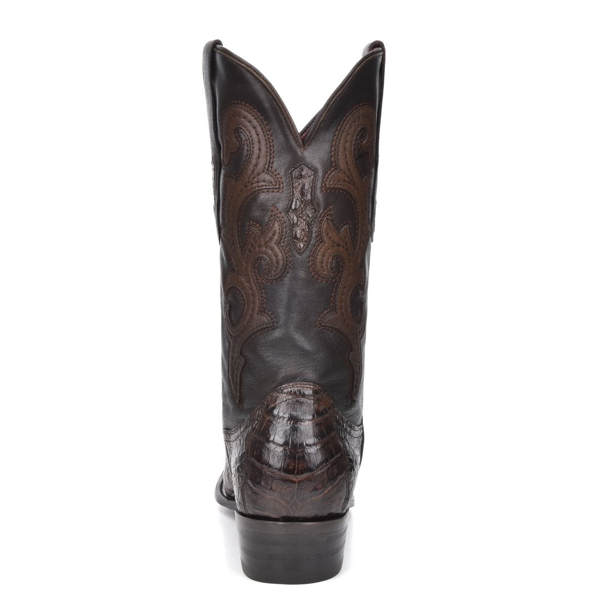 M2144 - Montana brown dress cowboy caiman boots for men-Kuet.us