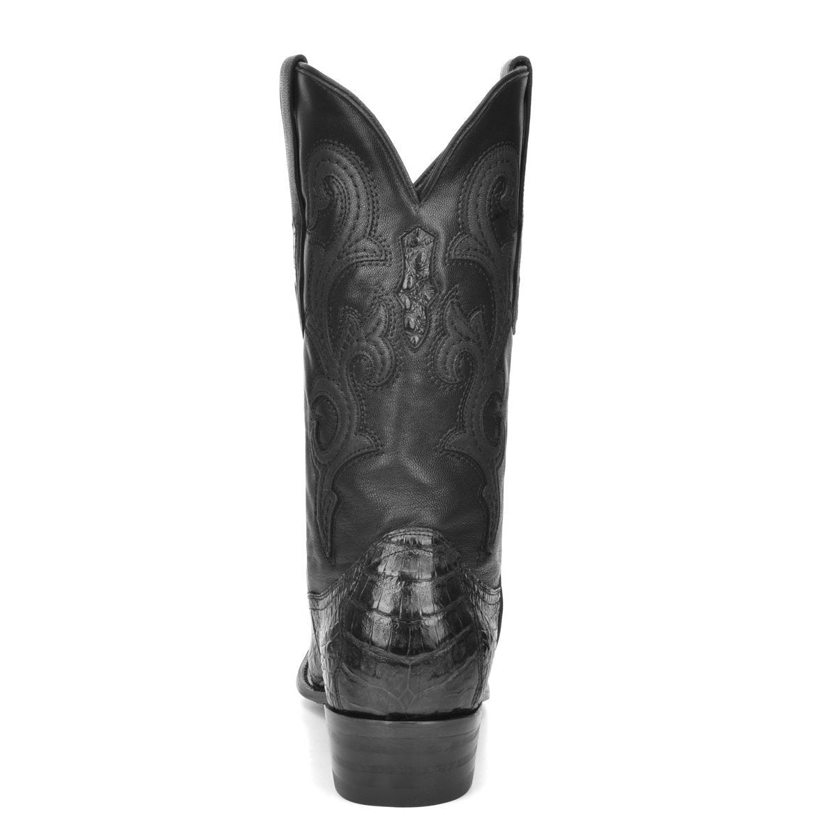 M2145 - Montana black dress cowboy caiman boots for men-Kuet.us