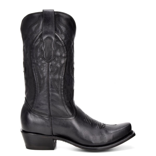 M2154 - Montana black dress cowboy cowhide boots for men-Kuet.us