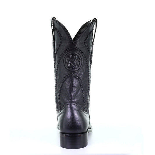 M2169 - Montana black casual cowboy alligator boots for men-Kuet.us