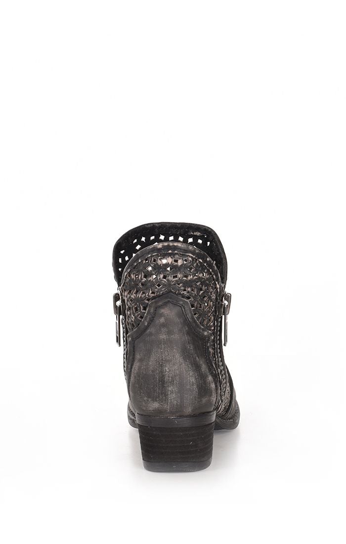 Q0001 - Circle G grey fashion western leather ankle boots for women-Kuet.us